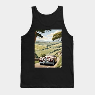 Vintage Car Country Road Tank Top